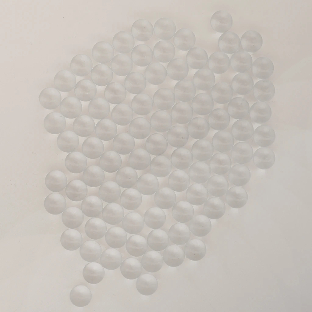 100pcs Clear Glass Ball Marble Sets Decoration for 8mm Aquarium Vase