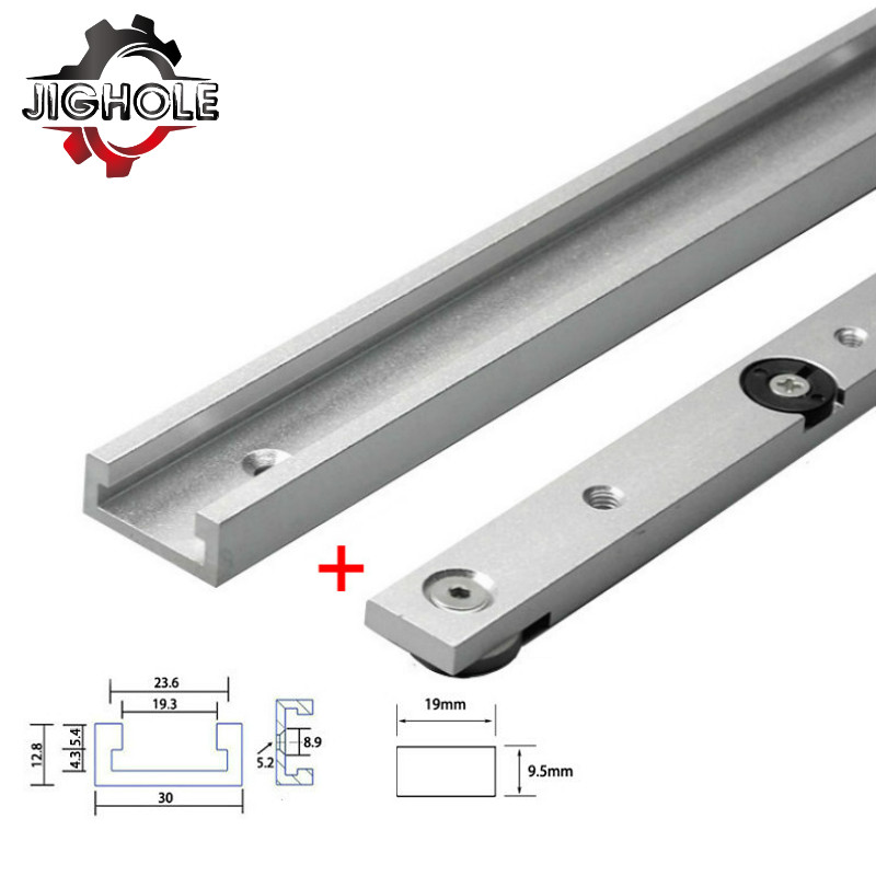 1 Set Aluminium Legierung T-tracks Slot Gehrung Track und Gehrung Bar Slider Tabelle Sah Gehrung Gauge Stange Holzbearbeitung werkzeuge Werkbank DIY – Detail 1