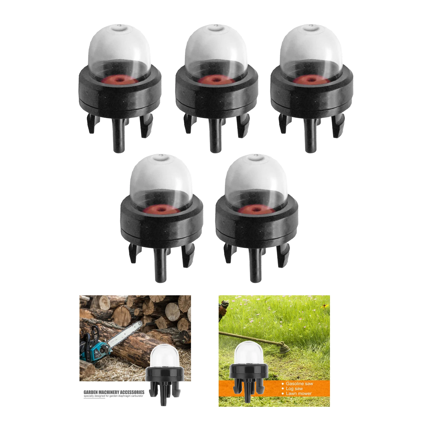 Set of 5 Uiversal Lawn Mower Carburetor Primer Bulbs Pump Kit for Picking