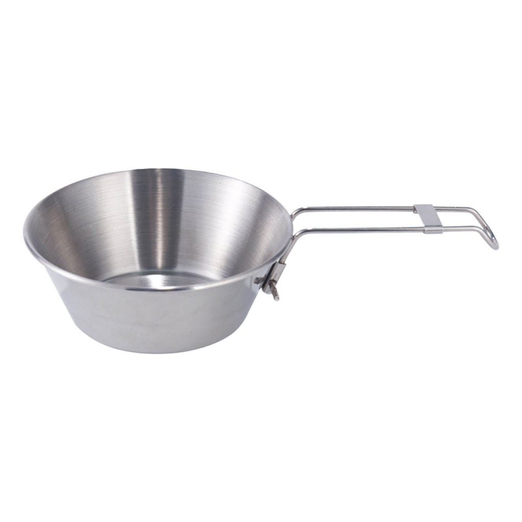 Folding Bowl Campfire Kettle Stainless Steel Folding Handle for Cooking