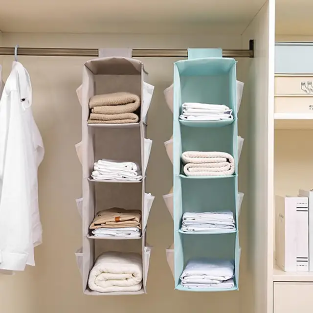 Orgazard 3D Closet Hanging Underwear Organizer Upgraded Enlarged Mesh  Pockets for Socks Ties Scarf Panties Storage, Door Wall Shelf Wardrobe  Space