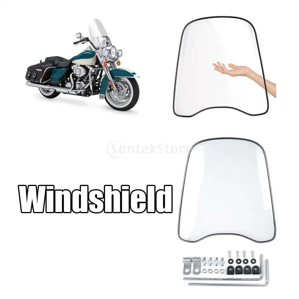 Motorcycle Scooter Clear Windshield Windscreen Wind or Universal