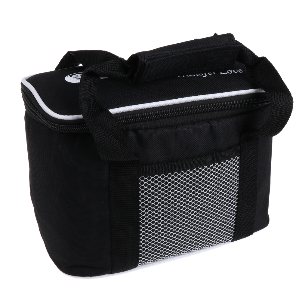 SchooI Office Lunch Bags Lunch box Kids Adult Insulated Cool Tote Bag Dual Zippered Design 16cm