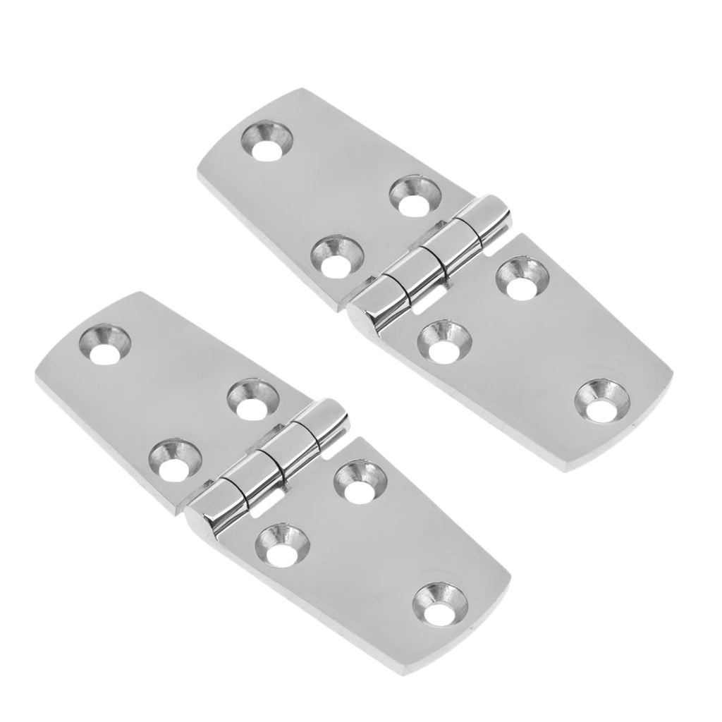 2Pcs Durable 316 Stainless Steel Casting Strap/Door Hinge for Boat Yacht RVs