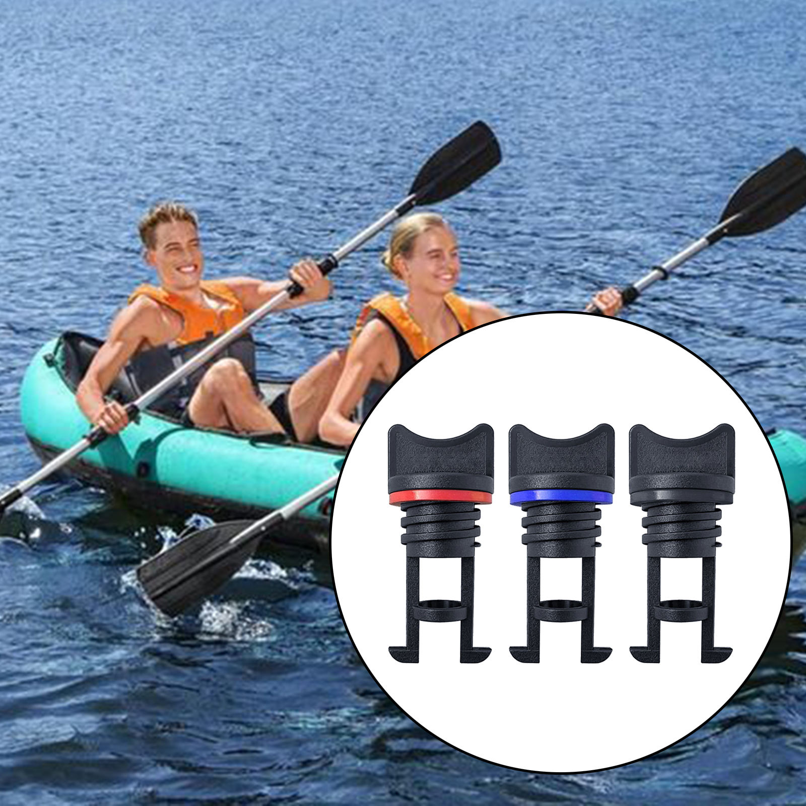 19mm Marine Boat Drain Bung Plugs Standard Thread Replacement Bungs Stoppers Scupper Bung Kit for Canoe Kayak Marine Yacht