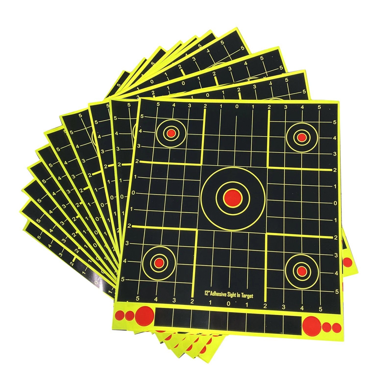 Set of 10, Target Target Paper  Object 12 Inch Archery Hunting Training Aids Self Adhesive Paper Stickers