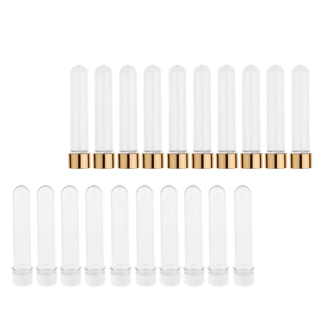 10pcs Clear Plastic Seed Bead Tubes with Caps, Clear Plastic Test Tubes, Small Transparent Candy Storage Bottles 40ml
