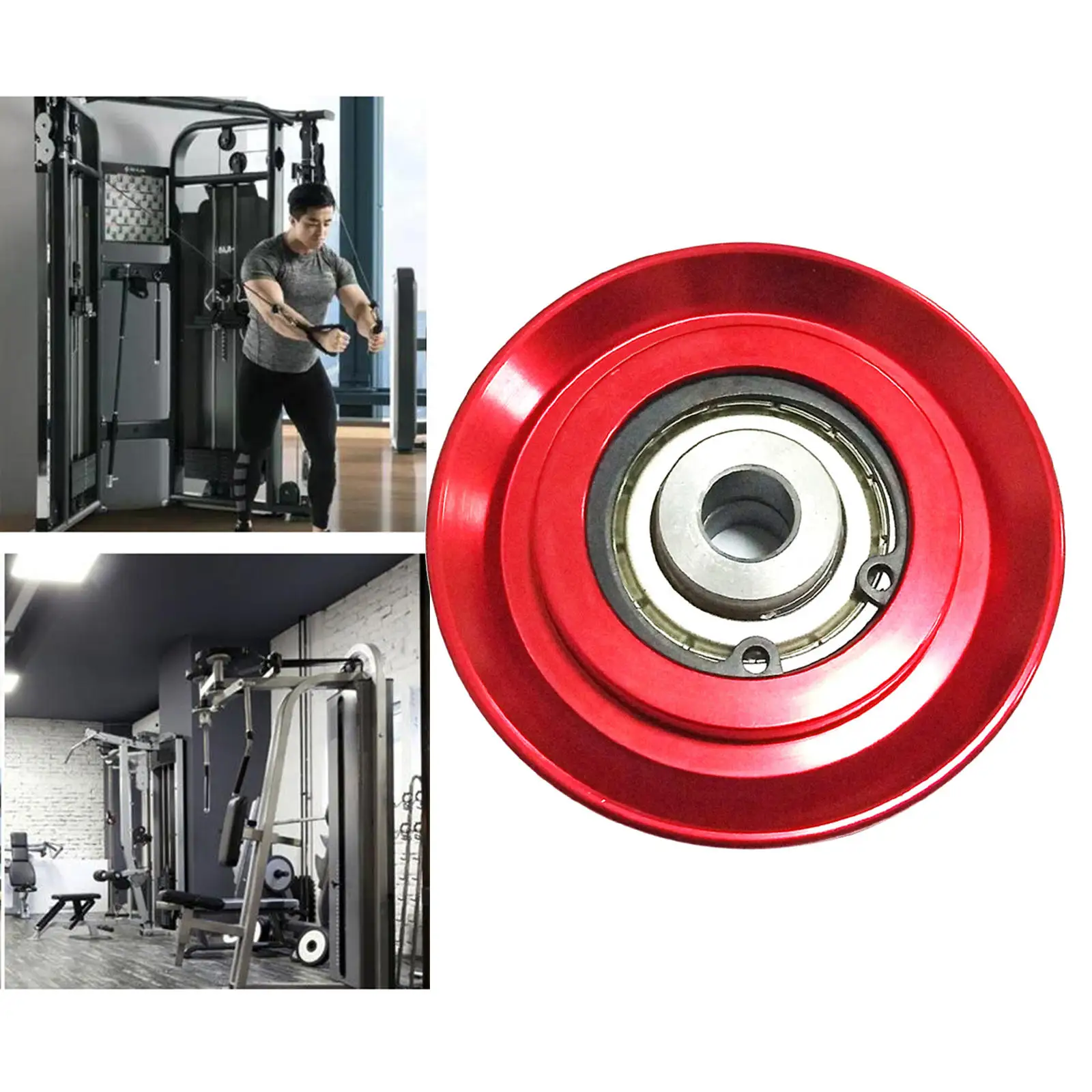 73mm Bearing Pulley Aluminium Alloy Universal for Fitness Equipment Replacement Part