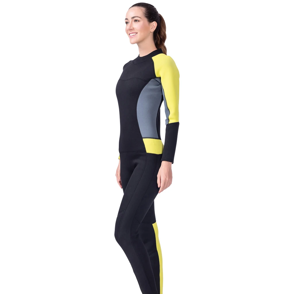 3mm Neoprene Full Length Wetsuit Womens Full Body Diving Surf Wet Suit S-XL Women Full Body Wetsuit for Water Sports