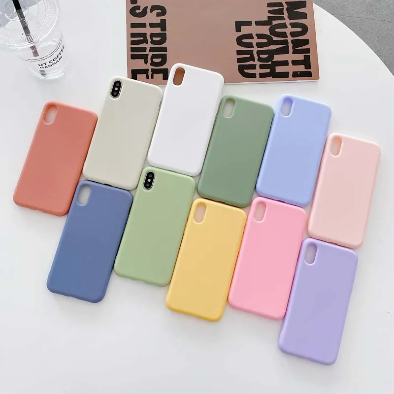Silicone Phone Case for Apple XR XS X 6 6S 7 8 Plus SE2020 Luxury Soft Shockproof Cover for iPhone 12 11 Pro Max Mini back shell iphone xr wallet case