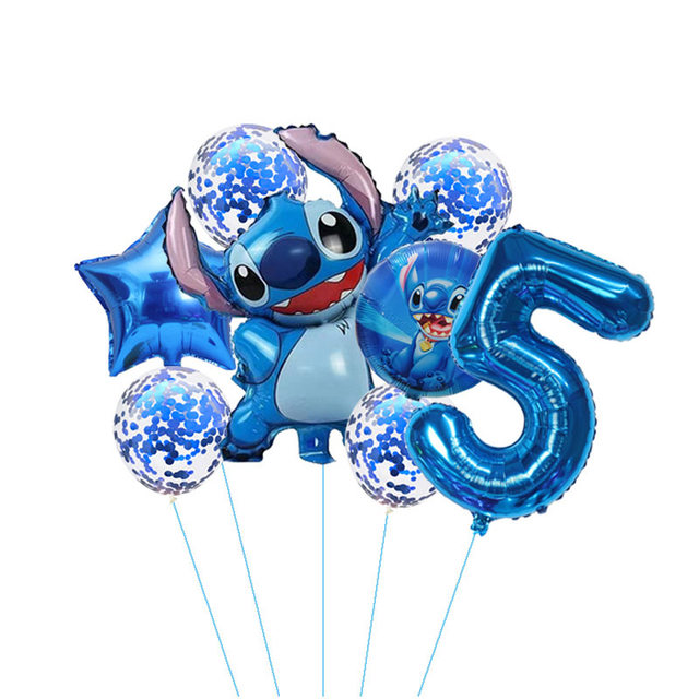 Disney Lilo & Stitch alluminio numero di pellicola palloncino decorazione  per feste di compleanno per bambini Baby Shower paillettes coriandoli  giocattolo palla in lattice - AliExpress