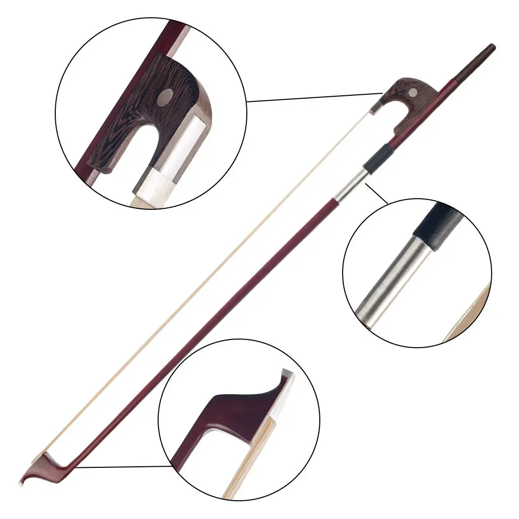 Advanced 3/4 Double Bass Bow German Style String Instrument Accessory
