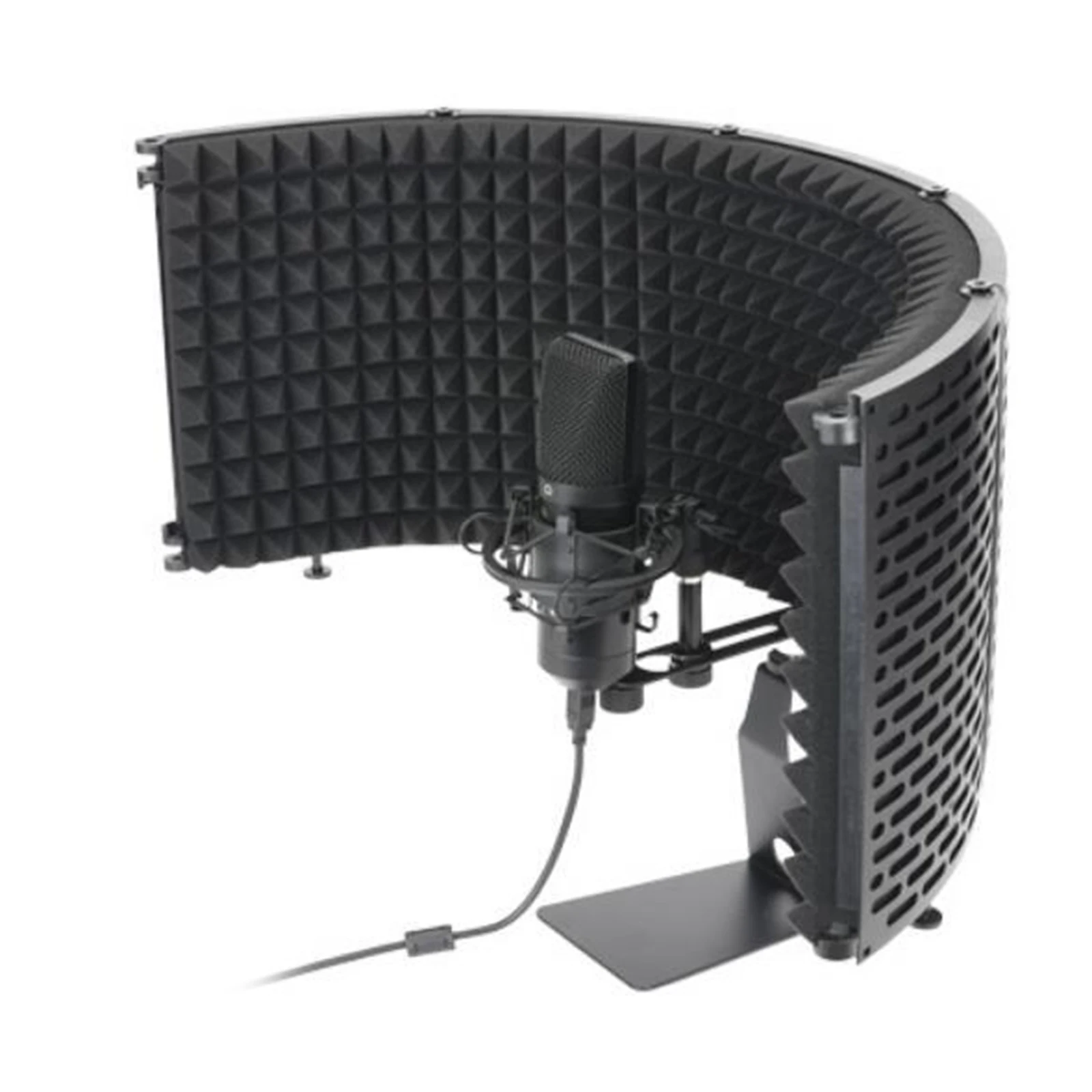 Foldable Microphone Isolation Shield Studio Recording Isolation Shield Panel Large Microphone  Filter Microphone Stand