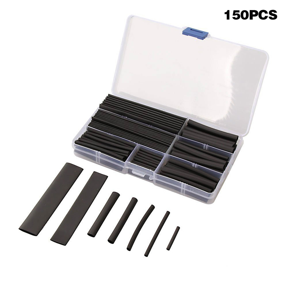 Conjunto de Tubulação Pces Preto Calor Psiquiatra Fio Cabo Tubo Manga Envoltório Heatshrink 150 3 High Quality Renovação da Casa