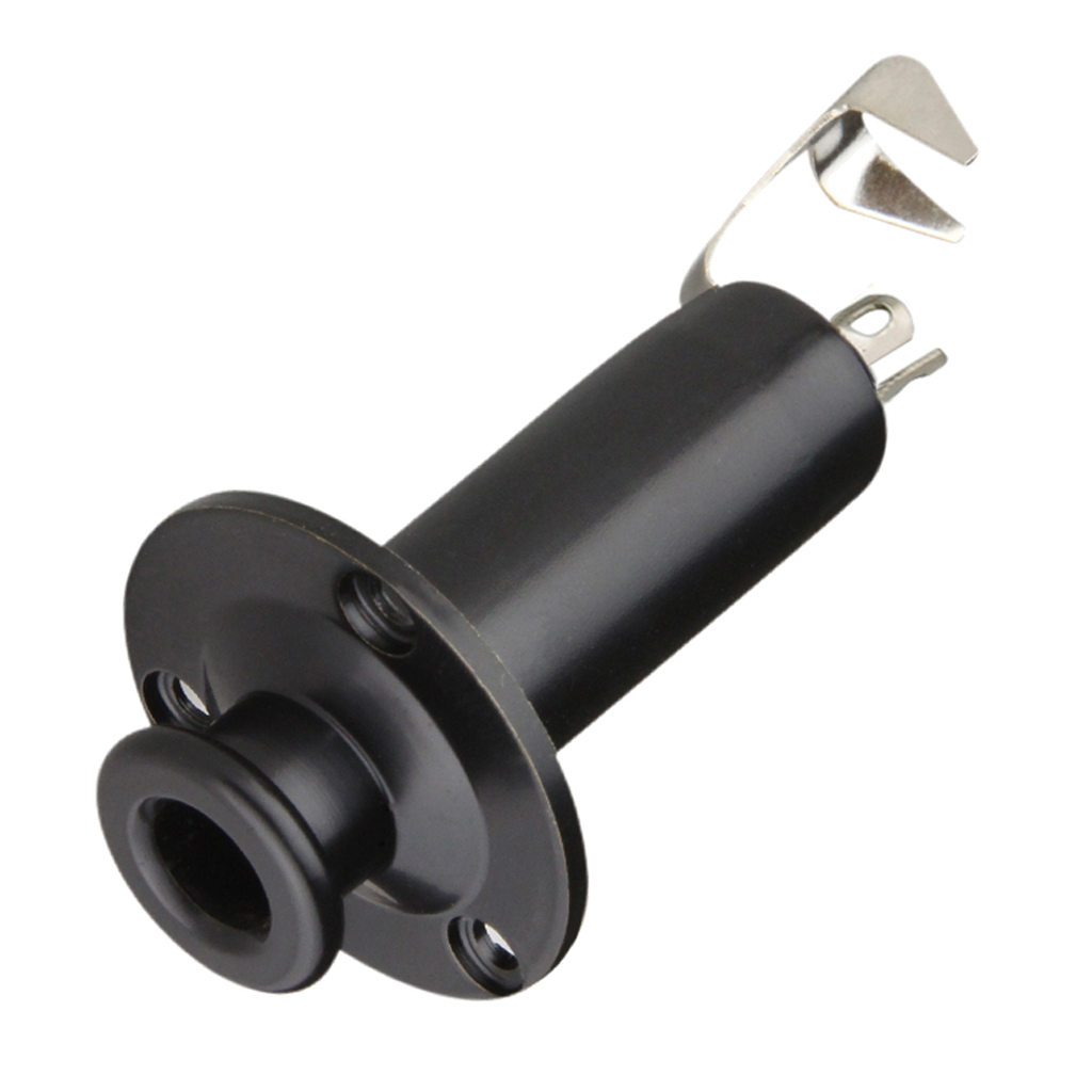 Brass 1/4' Strap End Pin Output Input Jack with Mounting screws Stringed Instruments For Electric Guitar Bass