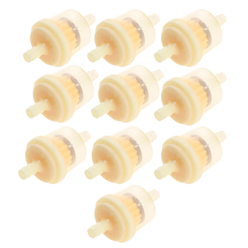 10 x Plastic 5/16'' Motorcycle Petrol Inline Fuel Filter Cleaning Engine