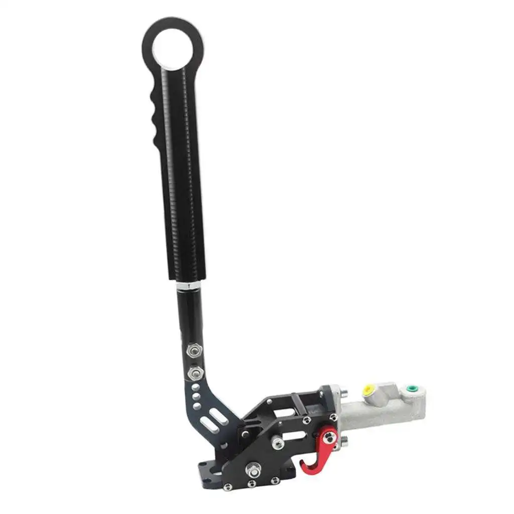 Hydraulic Handbrake Universal E-Brake Racing Parking Handbrake Vertical Position Adjustable with Anti-Slip Handle Black