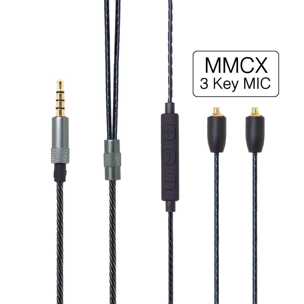 OFC Replacement MMCX Aux Cable Extension Cord For Shure Aonic 3 4 5 215 Headphones Earphones