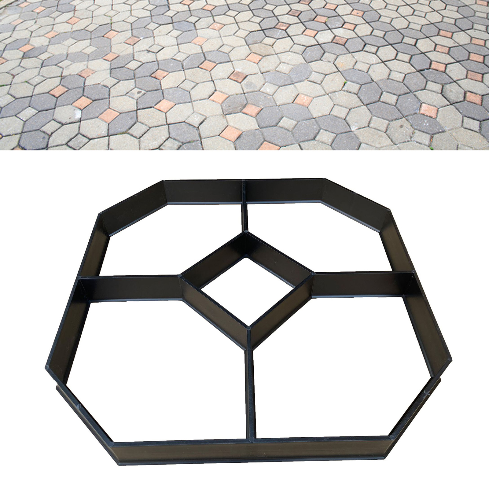 Garden Pavement Mold Garden Walk Pavement Concrete Mould DIY Manually Paving Cement Brick Stone Road Concrete Molds Path Mate