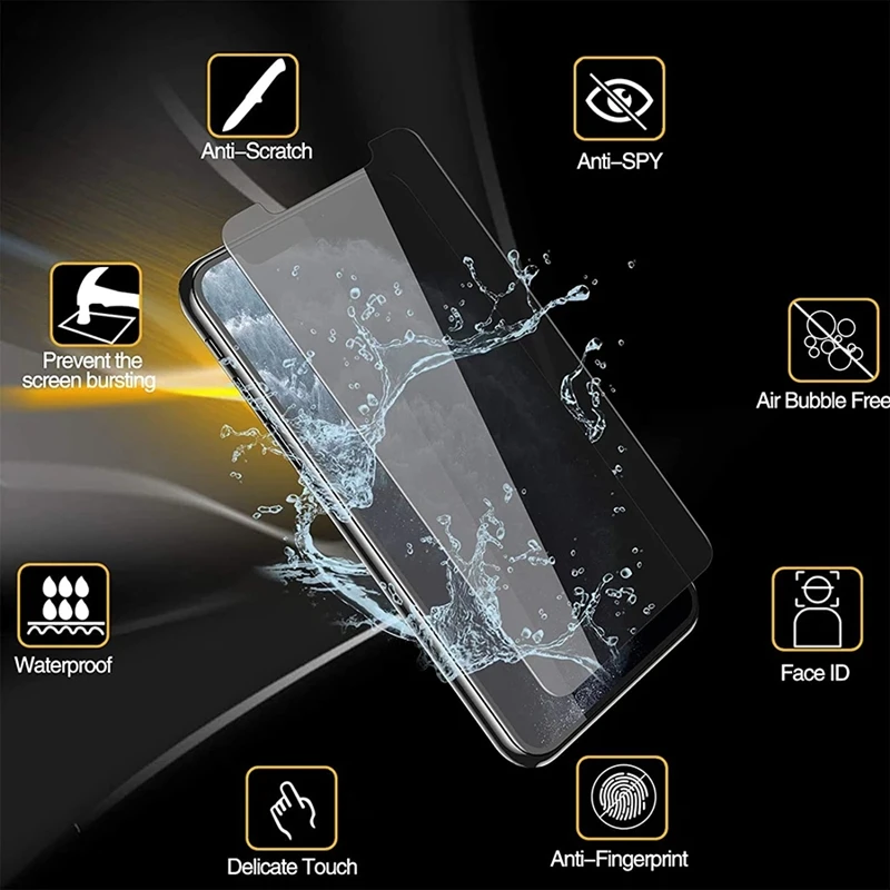 1-4Pcs Anti-spy Glass for IPhone 11 12 Pro Max Mini XS XR X Privacy Screen Protectors for IPhone 13 Pro MAX 7 8 Plus Anti Glare