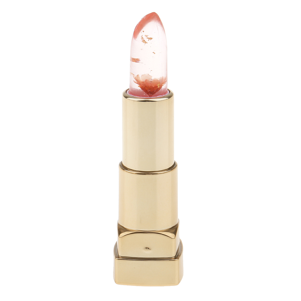 Waterproof Magic Clear Jelly TEMPERATURE CHANGING COLOR Lipstick Flower Inside