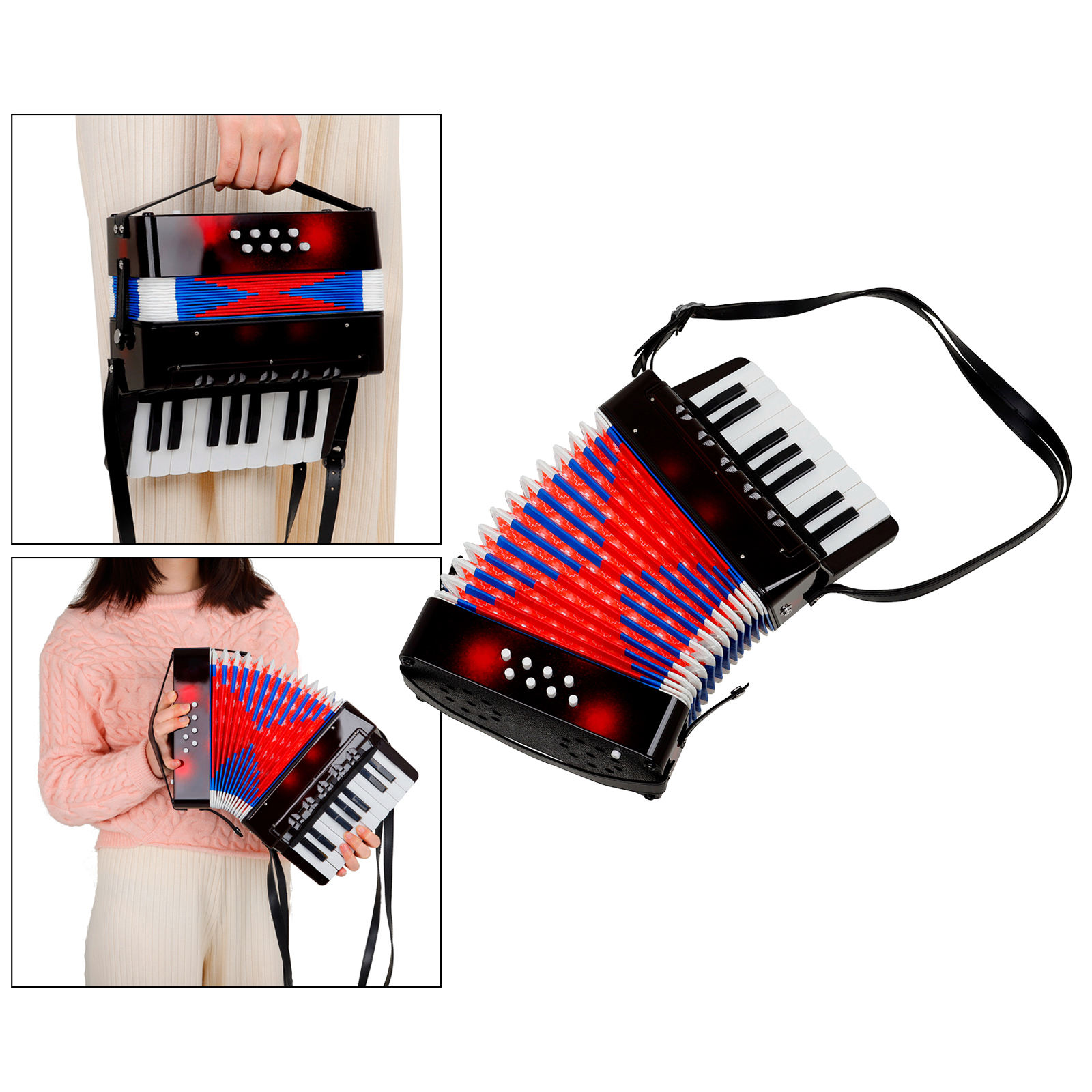 Small Accordion Children's Musical Instrument Toy for Beginner Students