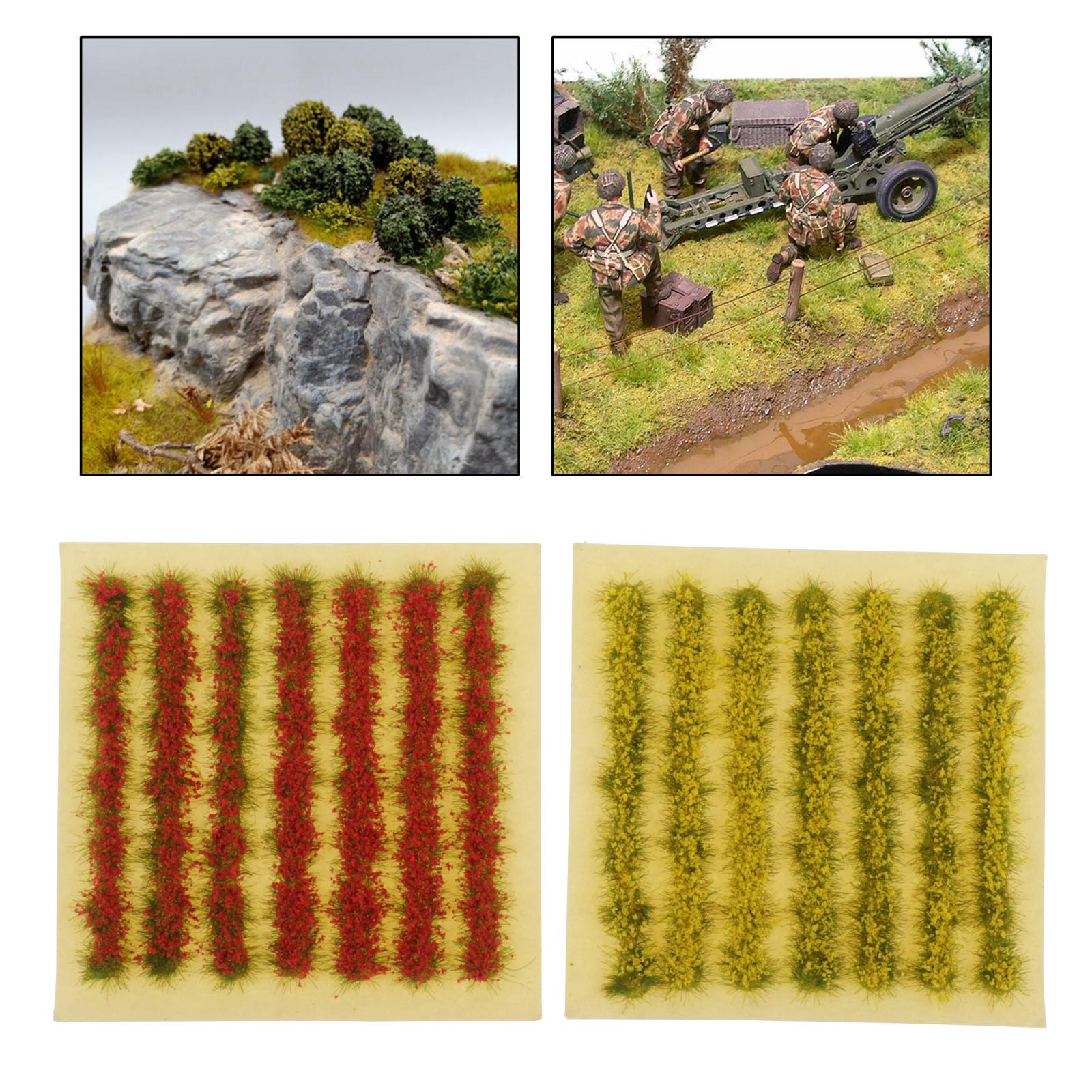 5mm Self Adhesive Static Grass Tufts Mini Model Railway Terrain DIY Miniature, 8.5cm Height