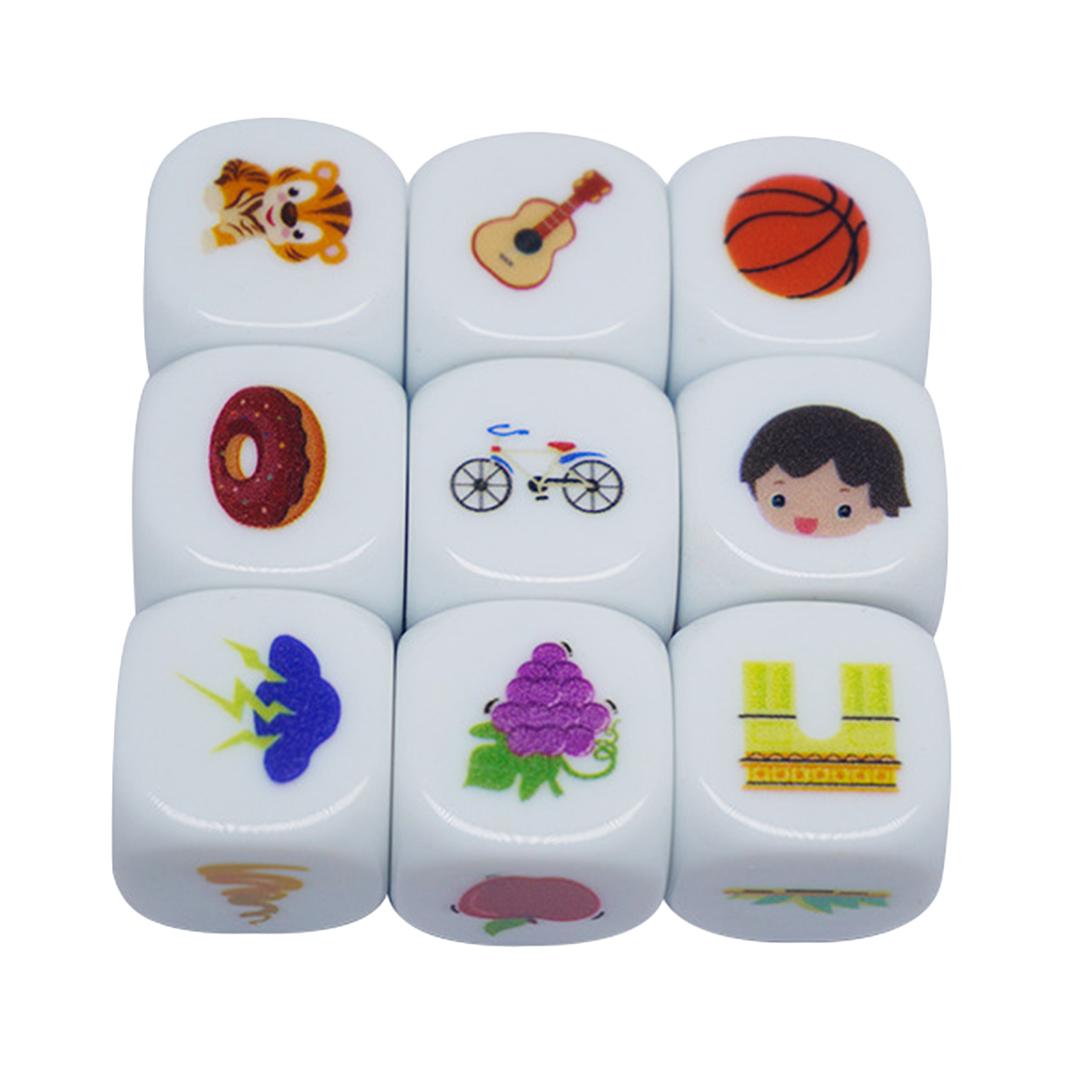 9 pcs Dice Telling Story Story Dice Game Family Party Funny Imagine Toys