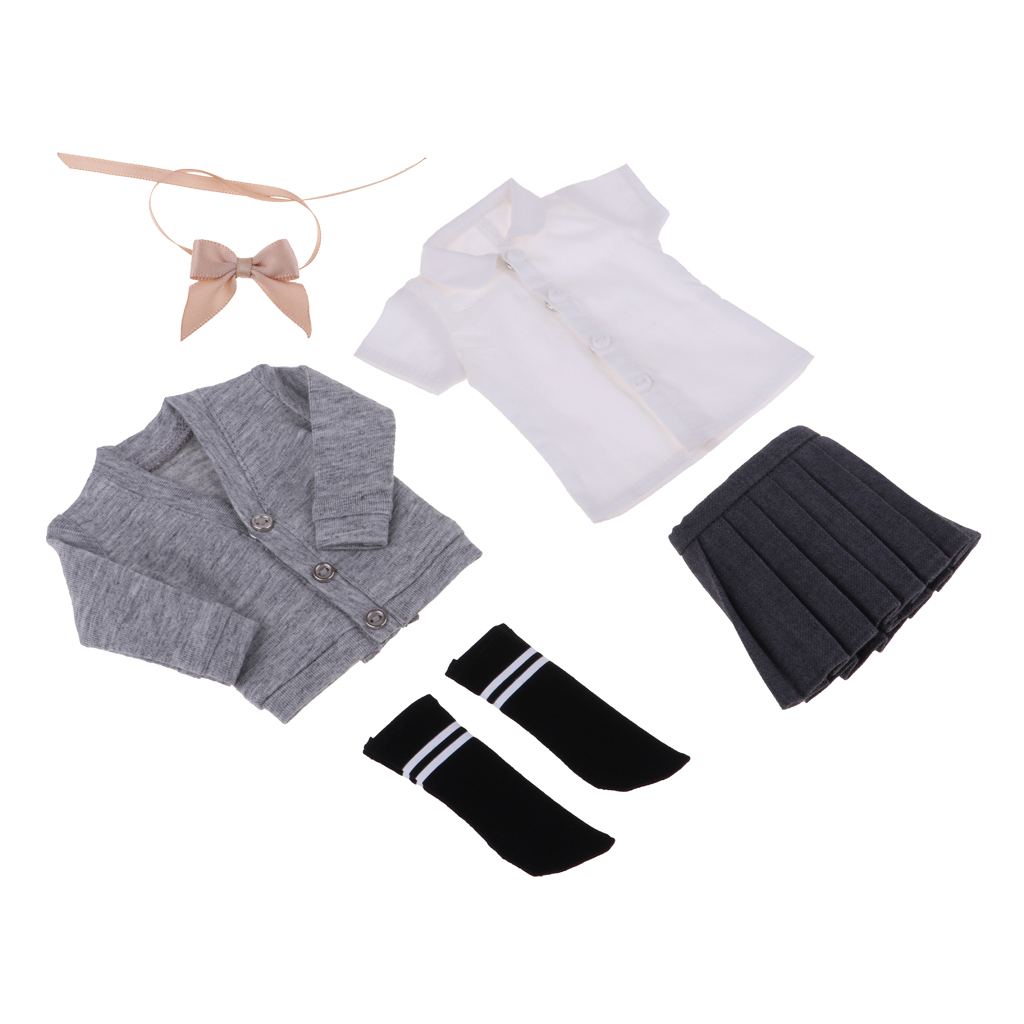 Adorable College Style Shool Uniform For 1/6 BJD Dolls（Full Set）