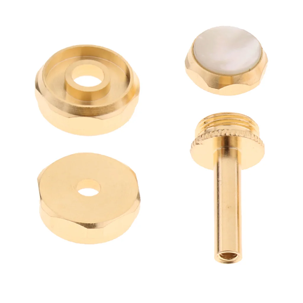 1 Set Golden Metal Connecting Rods Piston Buttons Caps for Trumpet Replacement Parts Accessories