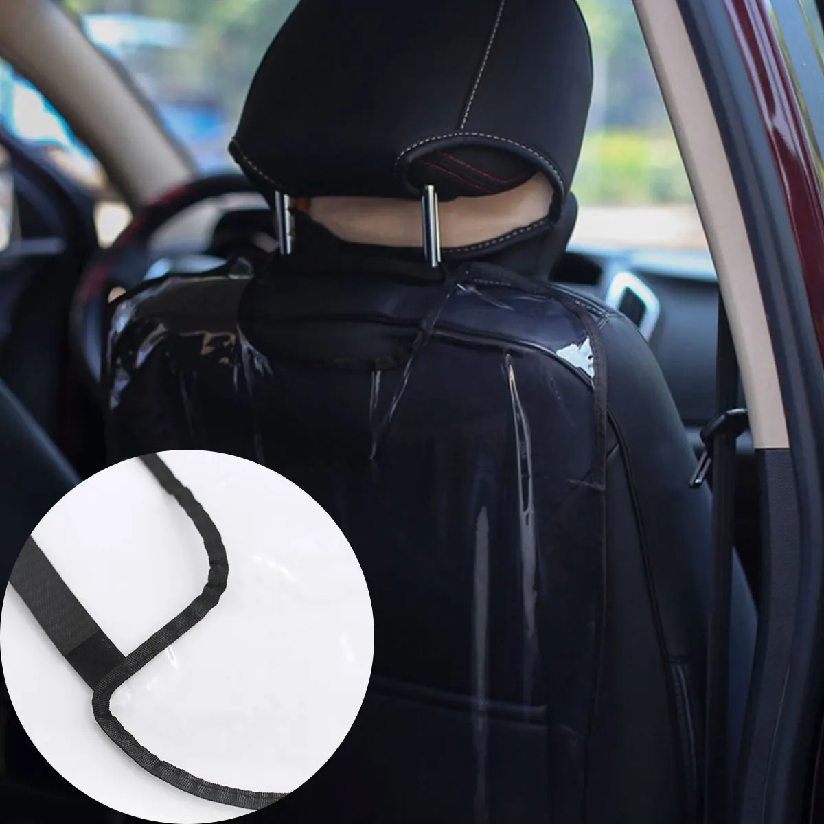 1X Transparente Auto Rücksitz Protector Kick Mat Cover Wasser Staubdicht Kinder 