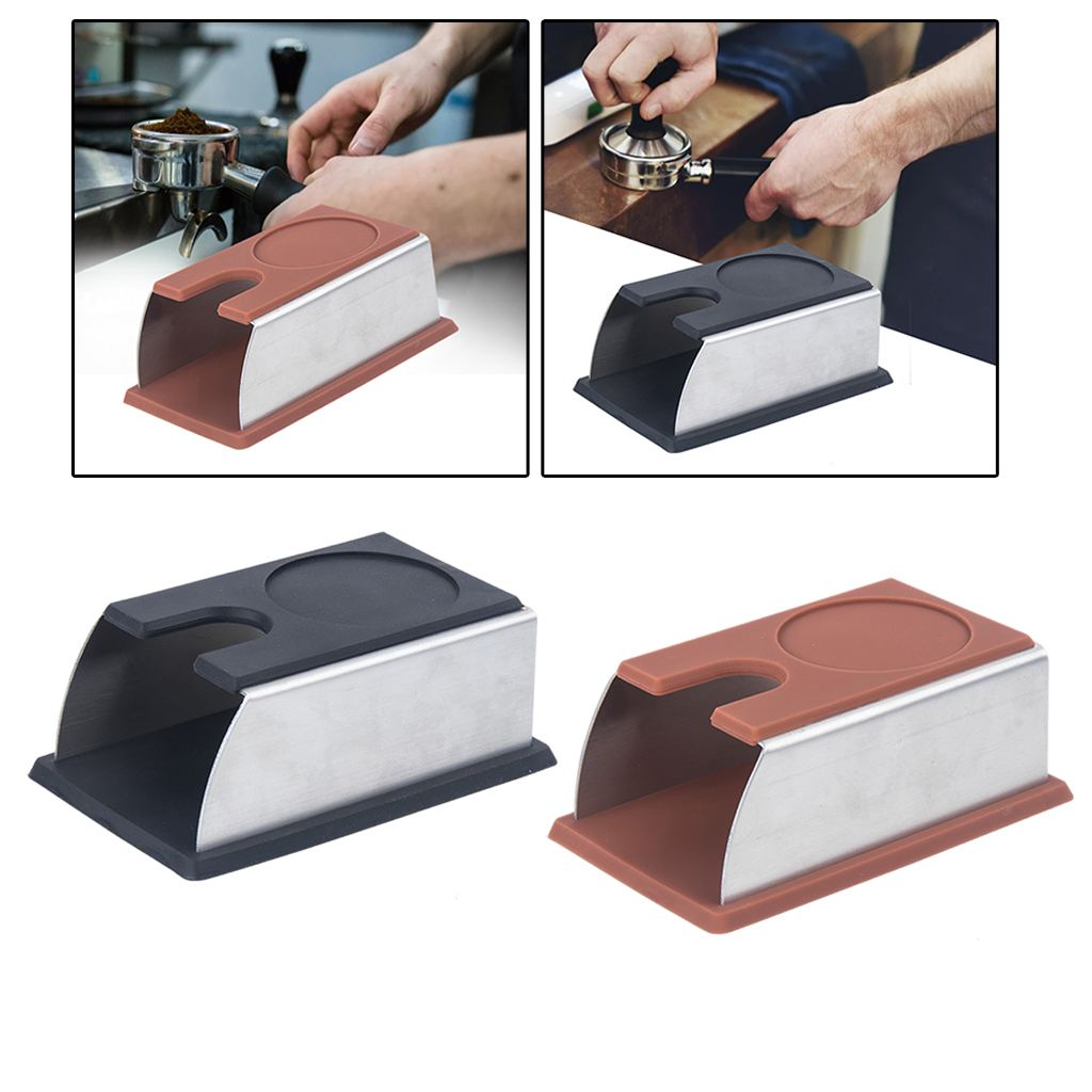 Coffee Tamper Mat Delicate Split-Base Design Reduce Shaking Style Simple Long Service Time Silicone Pad Stand for Cafe