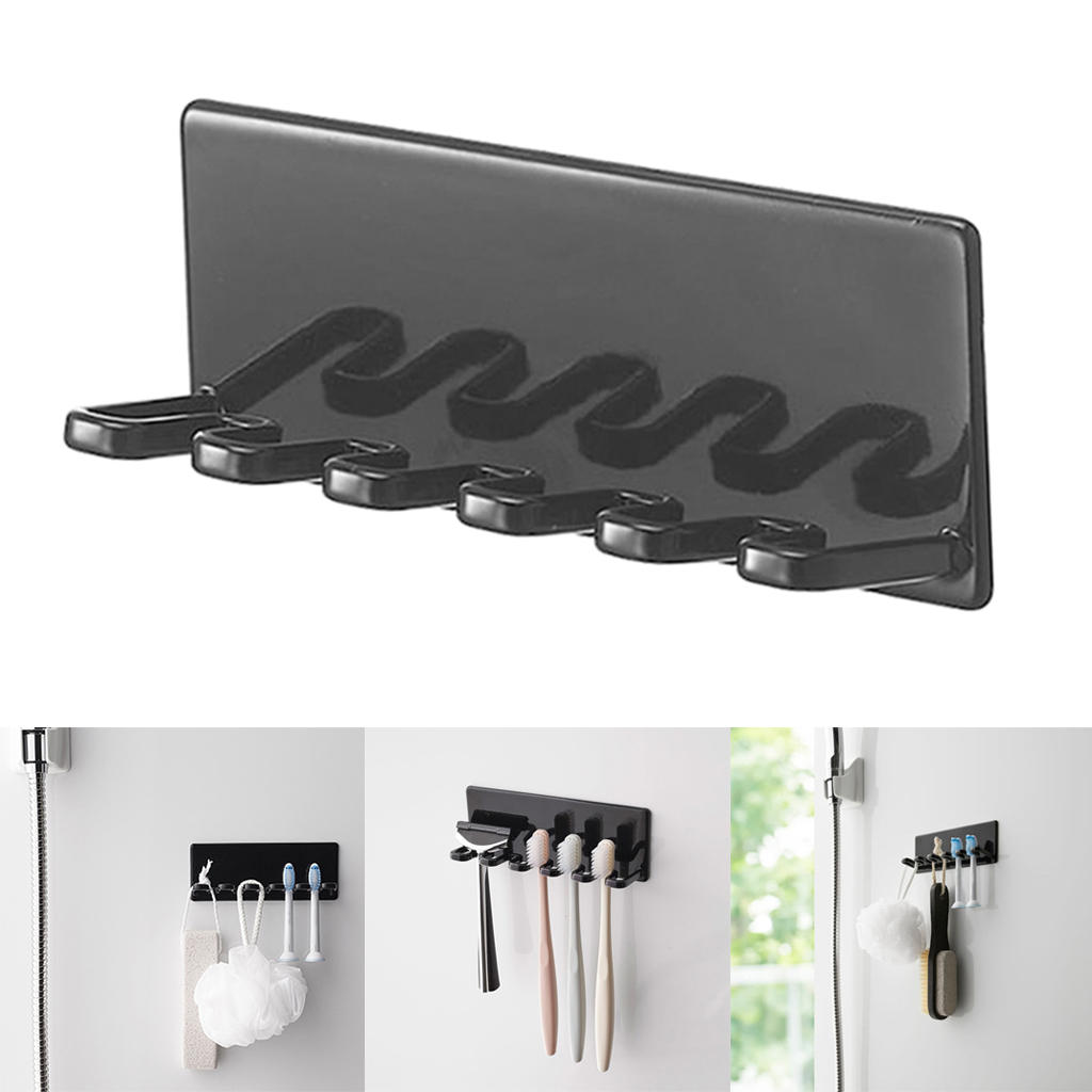 Fashion Home Bathroom Toothbrush Holder Rack Wall Mount Self Adhesive  Stand Toothbrush Holder