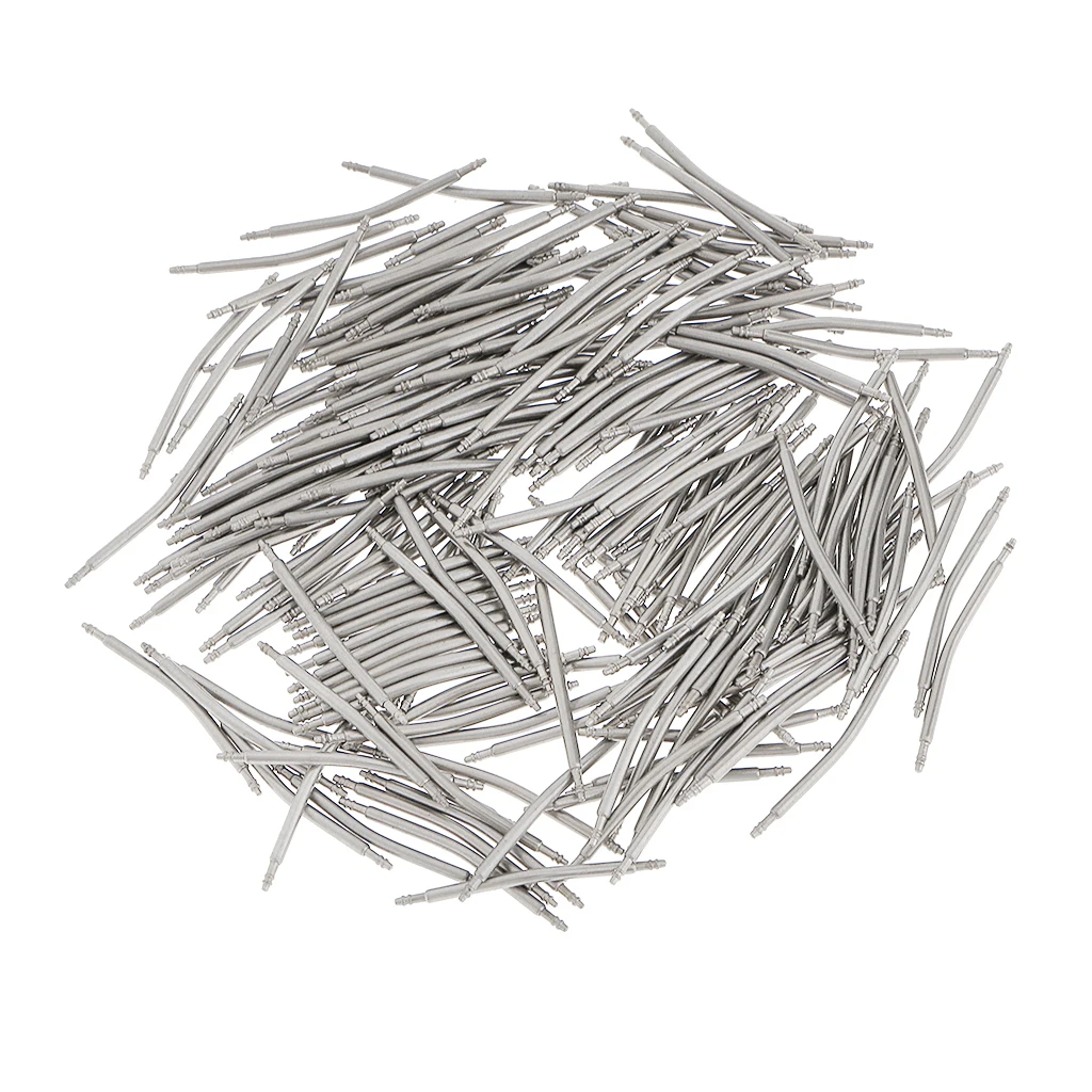 200pcs Stainless Steel Curved Spring Bar Pins Link For 16-26mm Curved Spring Bar Pins Link for Watch Band Watch Repair Accessory