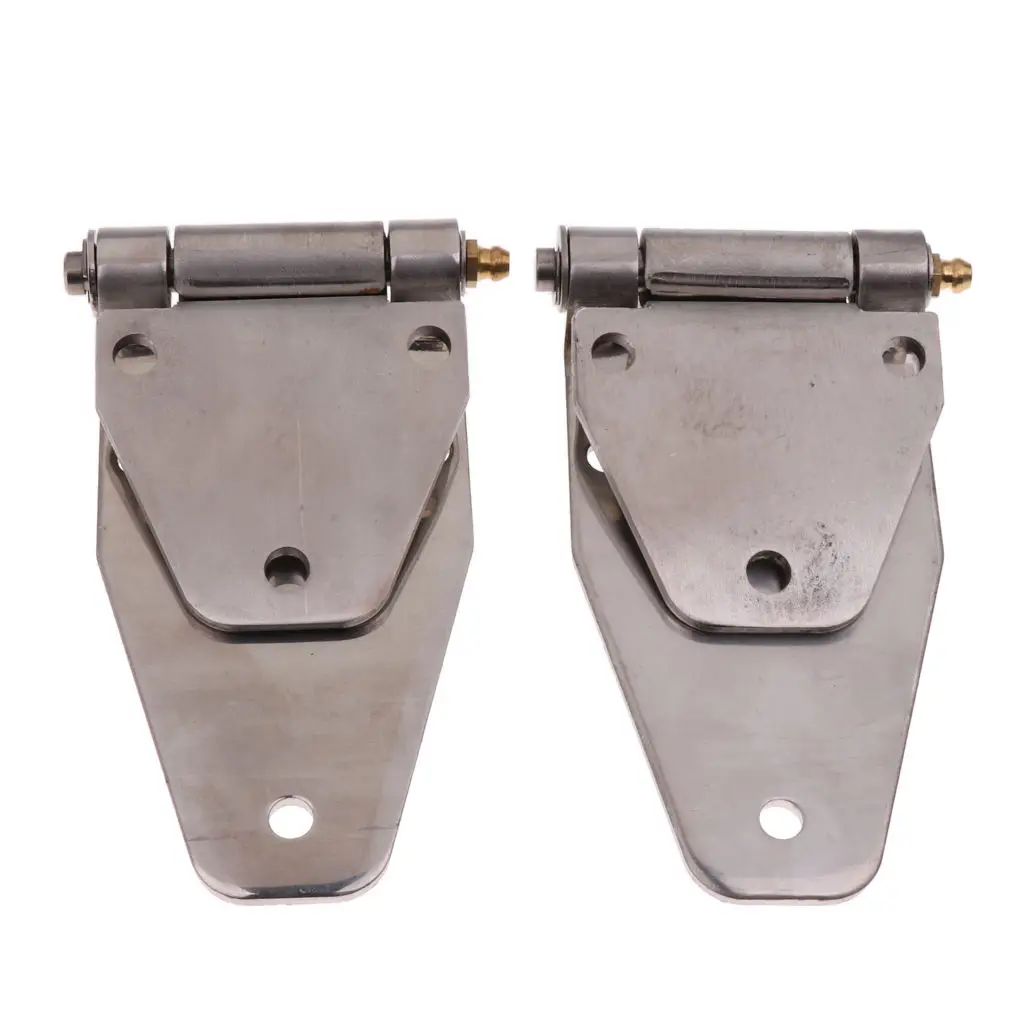 2 Pieces Auto Truck Trailer Hinge Good Bearing Large Box Stainless Steel
