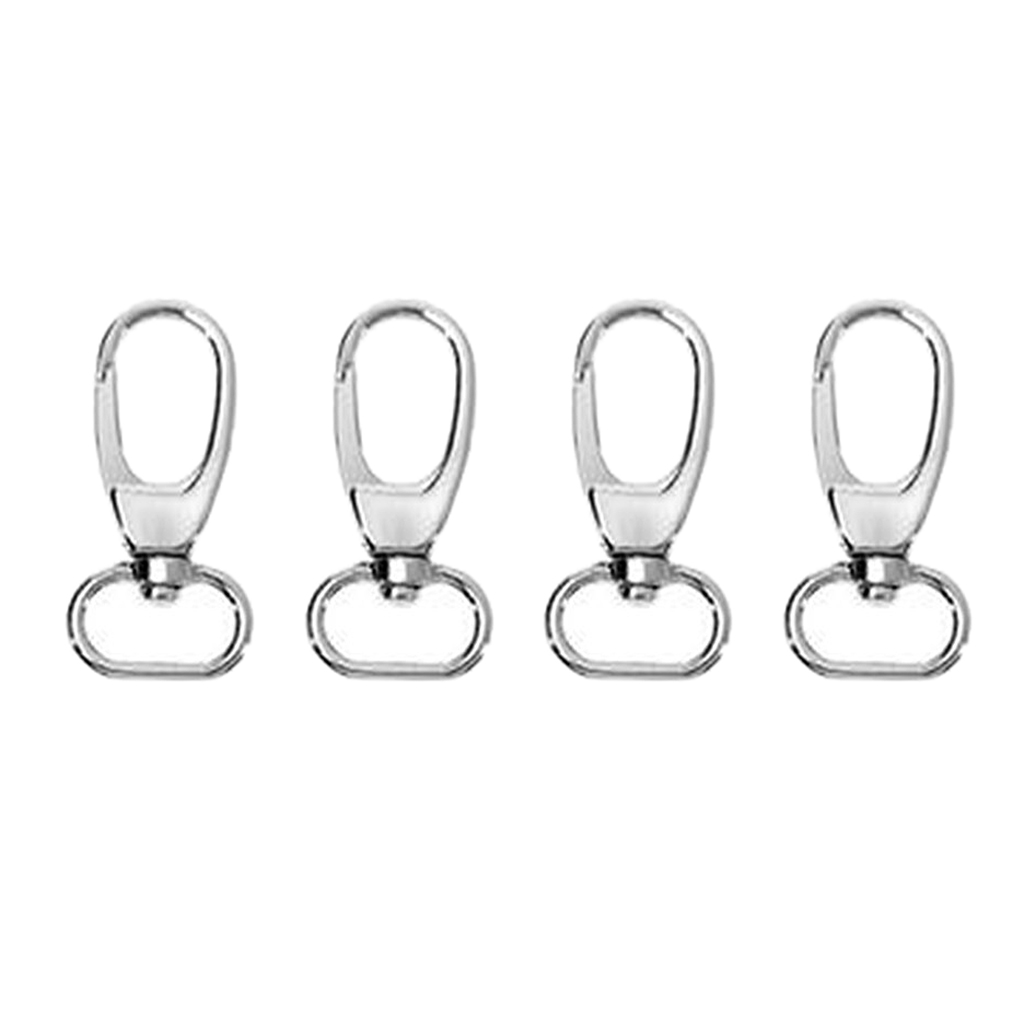 4 pcs Swivel Clasps Lanyard Snap Hook,Metal Swivel Lanyard Snap Hook Lobster Claw Clasp 25mm