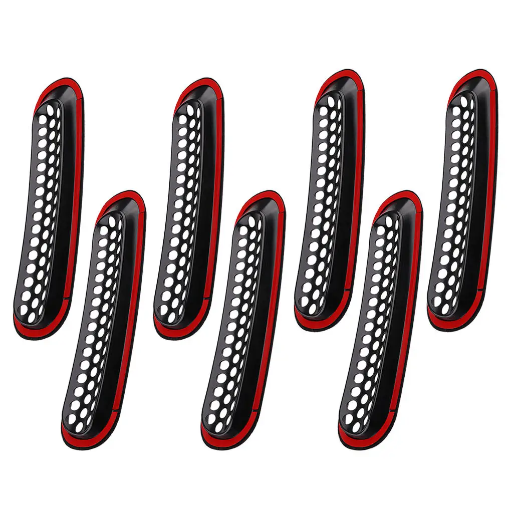 7PCS Black Front Grill Honeycomb Inserts Mesh Grille Covers Kit For 07-16 Jeep Wrangler (Fits: Jeep)