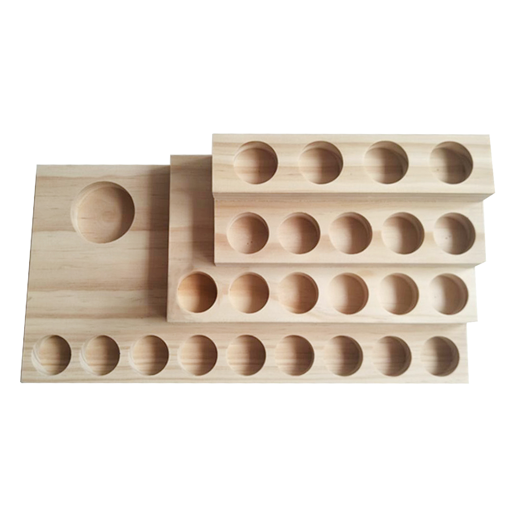 Wooden Essential Oil Storage Rack Organizers for Storage & Tabletop Display Aromatherapy Perfume Organizer Rack Stand Holder