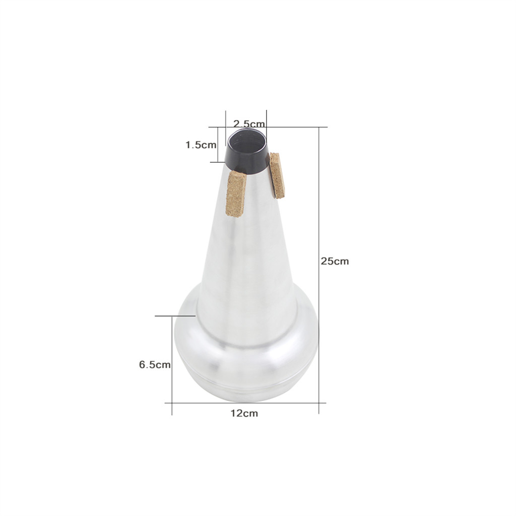 Sliver Aluminium Alloy Mute Norrow Tone For Tenor Trombone Musicians Tool