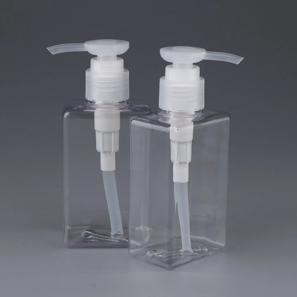 2 Pieces Empty Shampoo Pump Bottles, 150ml/ Pcs, Plastic Cylinder