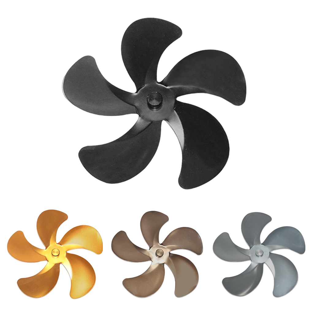 5 Blade Wood   Fan Fireplace Fire Heat Power Saving Eco Fan Replacement