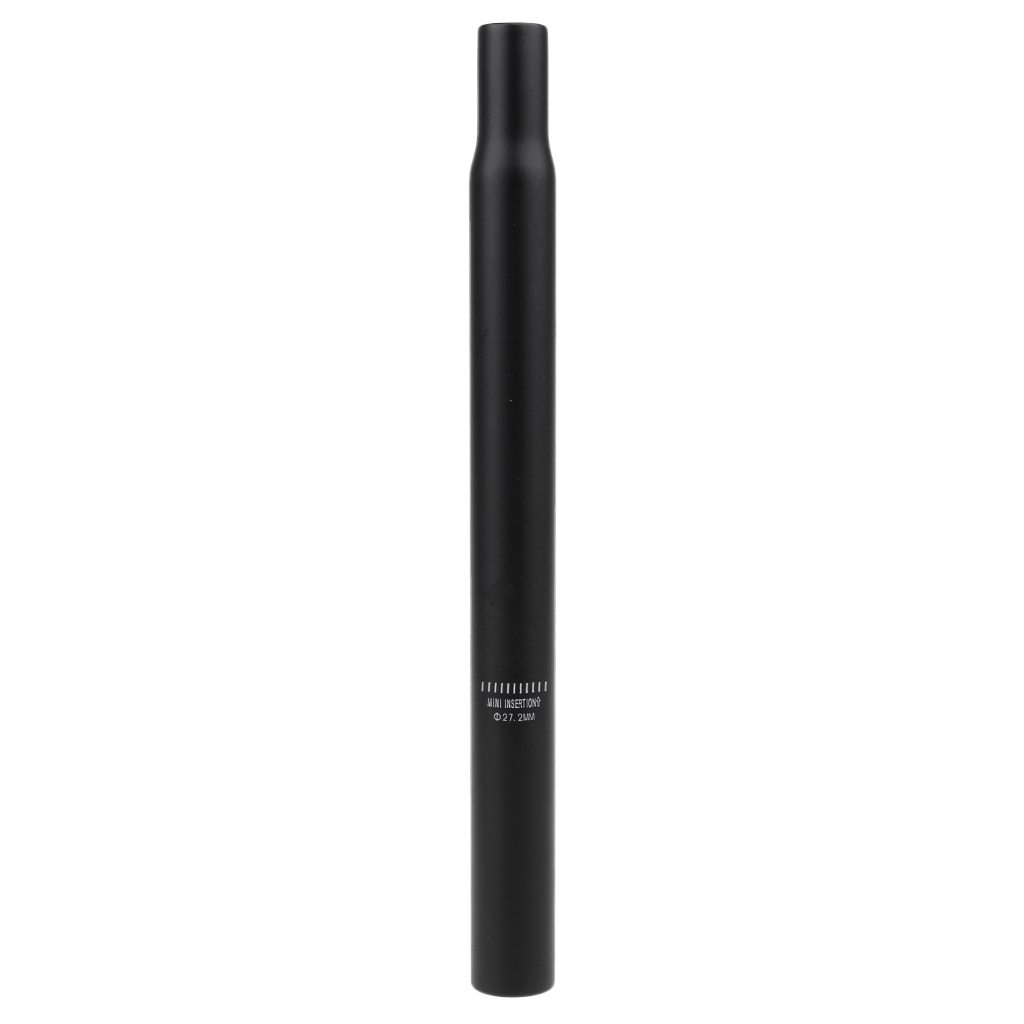 Straight Seatpost 27.2mm 250mm Black Bike  Seat Post Tube Extender - Lightweight & Durable
