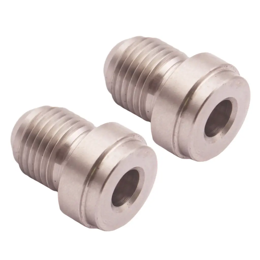 Pair AN-4 AN4 MILD STEEL WELD ON BUNG Boss Hose Fitting Adapter Fuel Oil Tank