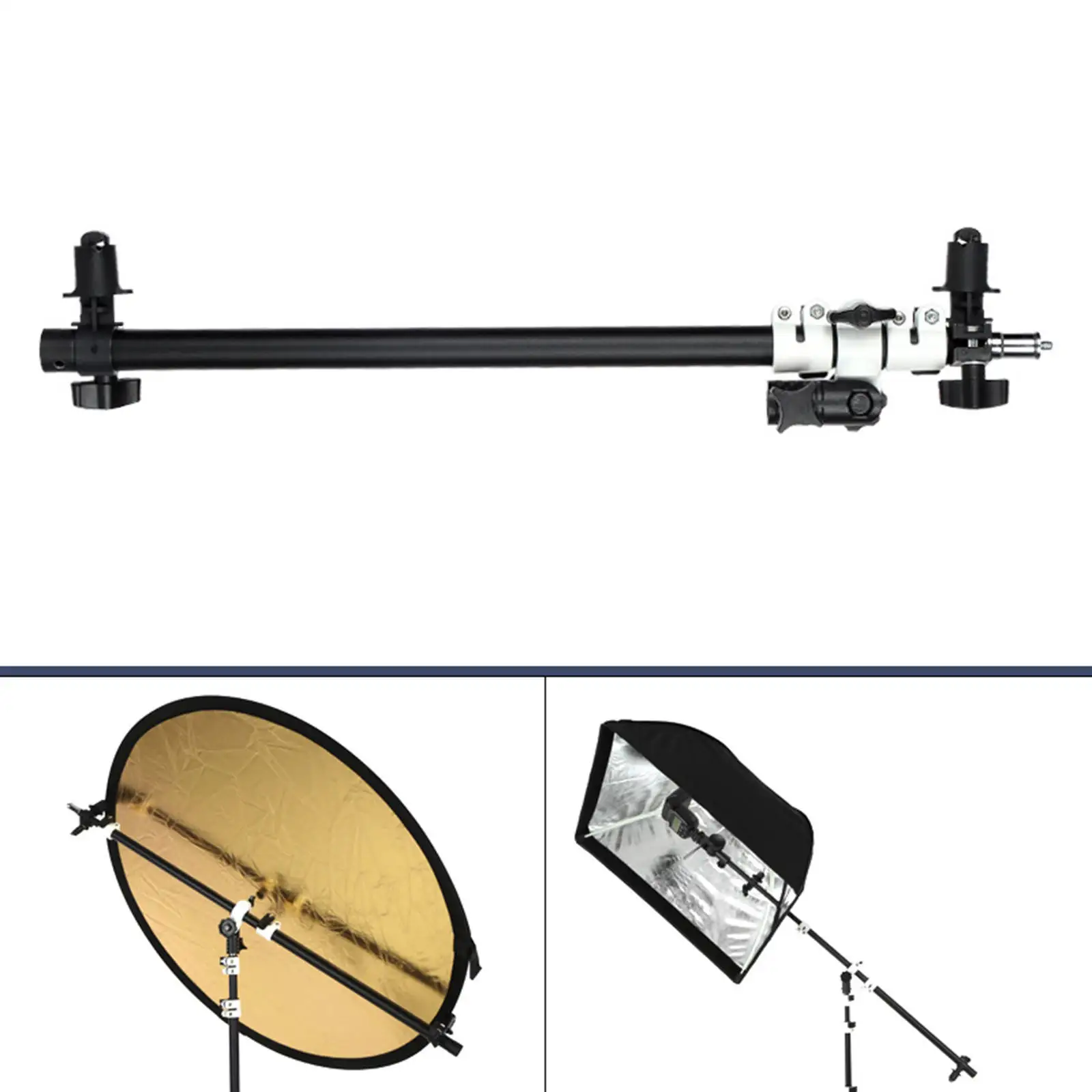 Portable Reflector bracket vertical clip For photography Panel Reflector diffuser Bracket Swivel Head Reflector Arm Support