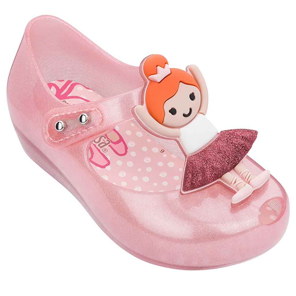 Mini Mlsa Jelly Twins Camellia Melflex Shoes 2021 Summer New PVC Bow Soft Comfort Kids Shoe Water Sandal Toddler Girl Sandals