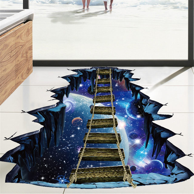 Adesivi 3d pianeti della galassia cosmica adesivo murale spazio esterno  Poster da parete per camera dei bambini serie Star adesivi murali  rimovibili per pavimenti