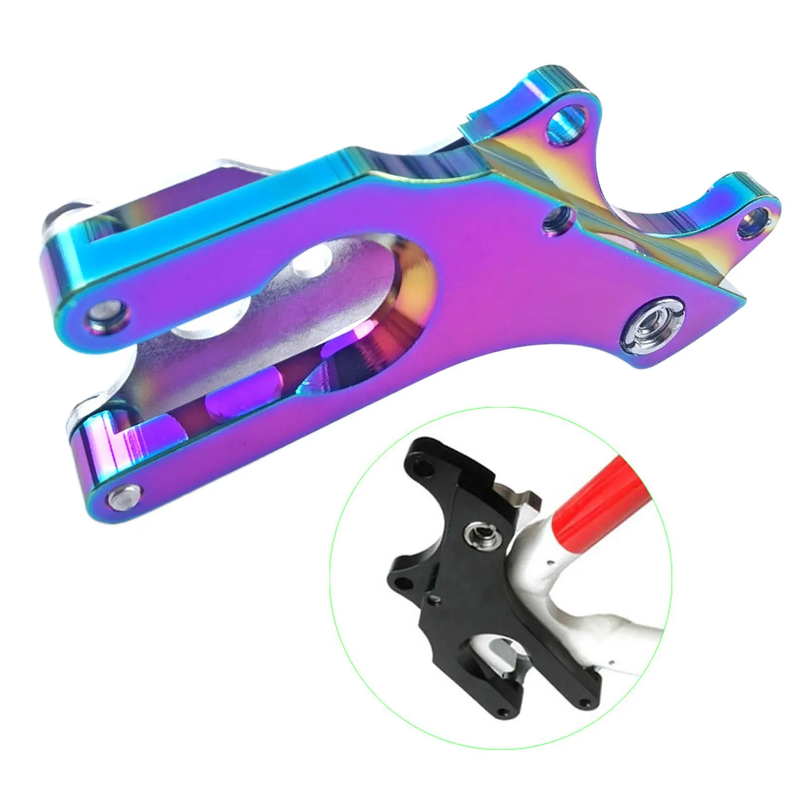 Aluminium MTB Bike Disc Brake Bracket Converter Frame Adapter Mounting Holder Road Bike Bicycle Brake Conversion Fixed Seat