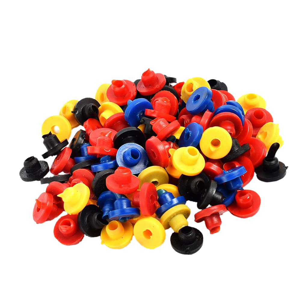 100pcs Silicone  Machine Needle Armature Bar Half Grommets Nipples Set