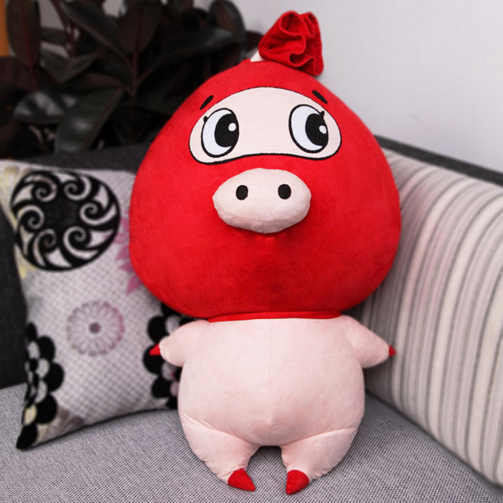 Handmade Soft Red Pig Plush Stuffed Animal Sewing Kit for Kids DIY Gifts