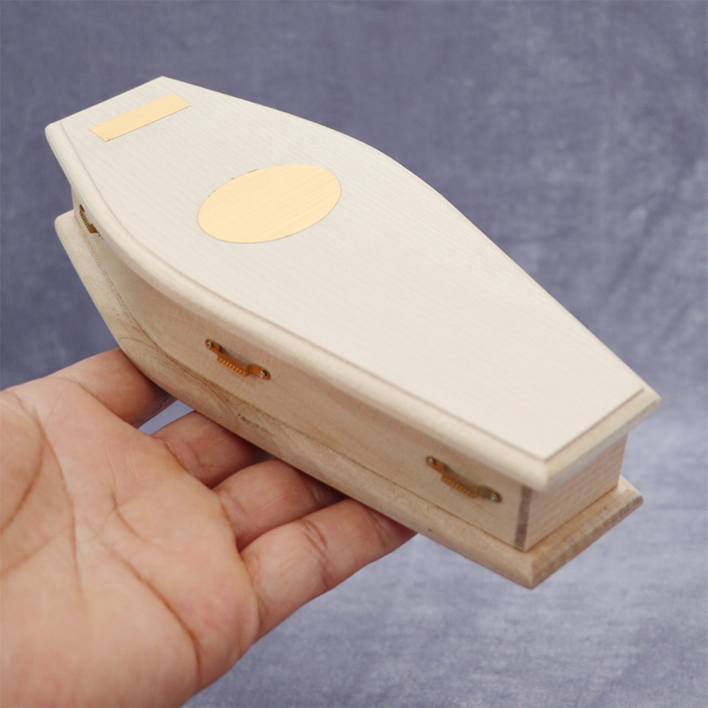 1/12 Doll House Miniature Wood Casket Simulation Supplies Scenery Decoration